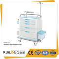 Large emergency trolley / cart with drawer and locker